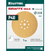 Круг шлифовальный KRAFTOOL Giraffe GOLD-9 (225мм, Р40, 1шт, 9отв) 35651-040