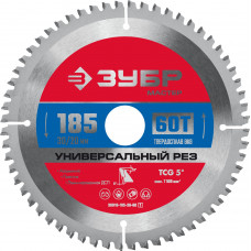 Пильный диск по алюминию ЗУБР 185x30/20мм;60Т 36916-185-30-60_z01