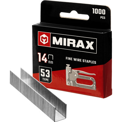 Скобы MIRAX тип 53/14мм/1000шт 3153-14