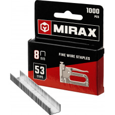 Скобы MIRAX тип 53/8мм/1000шт 3153-08