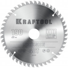 Пильный диск по дереву KRAFTOOL PRECISSION 190х30мм;48Т 36952-190-30