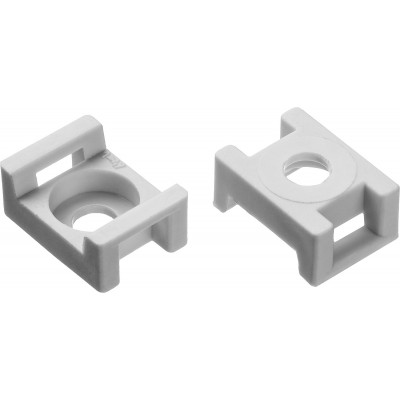 Площадка под хомут-стяжку ЗУБР ПХС-У белая, 16x23мм, 100шт 30920