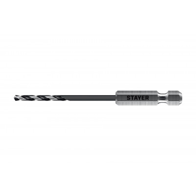 Сверло по металлу STAYER 2.5x79мм, НЕХ 1/4" 29603-2.5