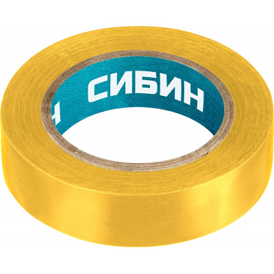 Изолента СИБИН (ПВХ, 15ммx10м, желтая) 1235-5