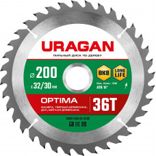 Пильный диск по дереву URAGAN Optima 200х32/30мм;36Т 36801-200-32-36_z01