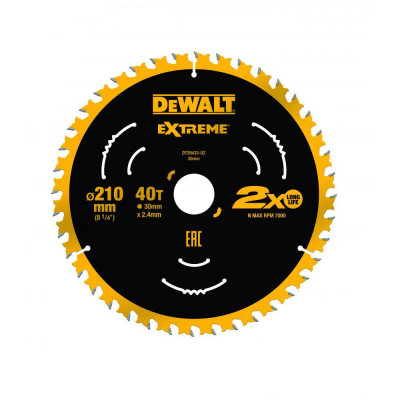 Пильный диск по дереву DeWalt 210x30мм;40T DT20433