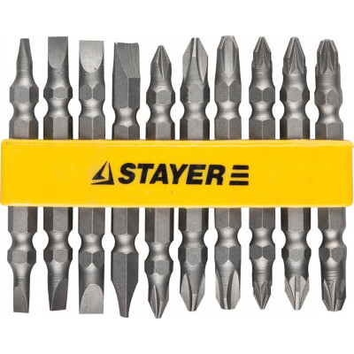 Набор двусторонних бит STAYER 10шт 2605-H10_z01