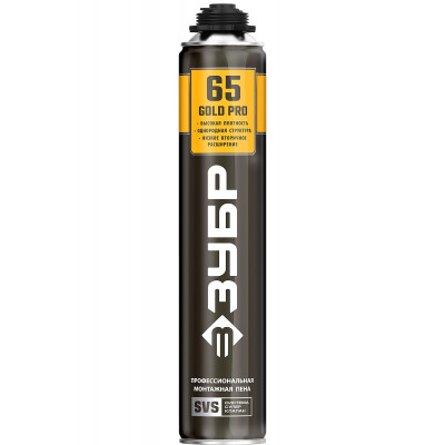 Монтажная пена ЗУБР GOLD PRO 65 пистолетная, 850мл 41157