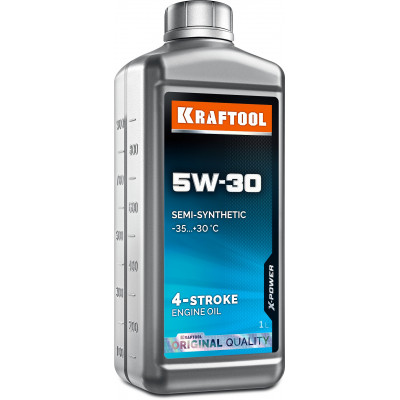 Полусинтетическое масло для 4-тактных двигателей KRAFTOOL 5W-30 1л 41511-1