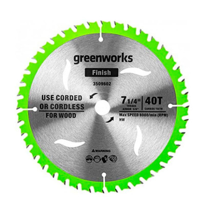 Пильный диск по дереву Greenworks 184x20мм;40T 2943307