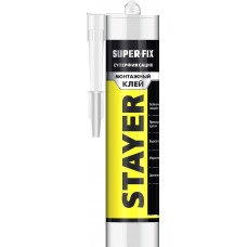 Монтажный суперсильный клей STAYER SUPER FIX белый, 280мл 41323