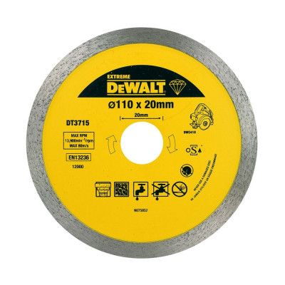 Диск алмазный DeWalt 110x20мм по керамике DT3715