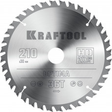 Пильный диск по дереву KRAFTOOL Optima 210х30мм;36Т 36951-210-30
