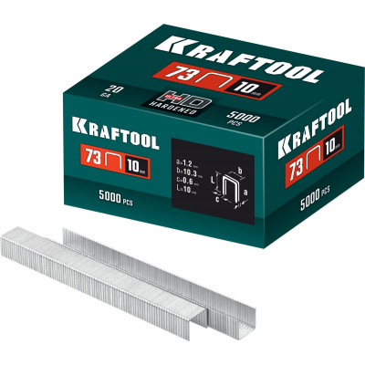 Скобы KRAFTOOL тип 73/10мм/5000шт 31773-10