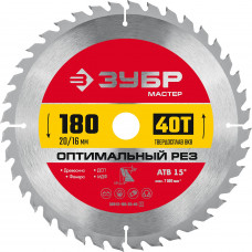 Пильный диск по дереву ЗУБР Оптимальный рез 180x20/16мм;40Т 36912-180-20-40_z01