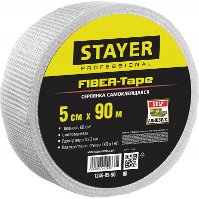 Самоклеящаяся серпянка STAYER FIBER-Tape 5смx90м, 3x3мм 1246-05-90_z01
