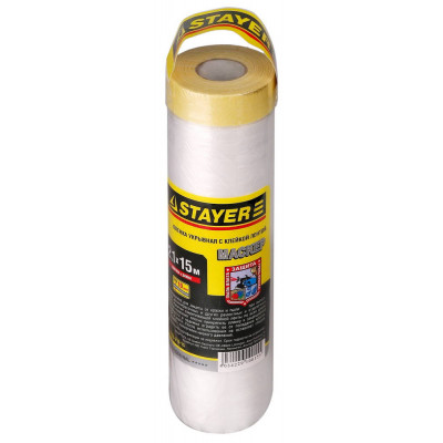 Защитная пленка STAYER 15x2.1м, 9мкм, с клейкой лентой 12255-210-15