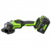 Угловая шлифмашина аккумуляторная Greenworks GD24AG (24В, 8Ач) 3200207CUH