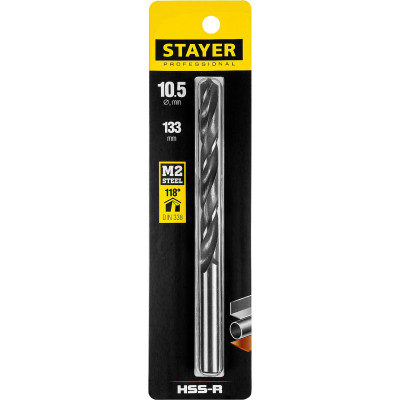 Сверло по металлу STAYER 10.5x133мм 29602-10.5