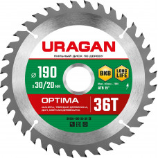 Пильный диск по дереву URAGAN Optima 190х30/20мм;36Т 36801-190-30-36_z01