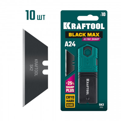 Трапециевидные лезвия KRAFTOOL BlackMax-A24 тип А24/10шт 09624-S10
