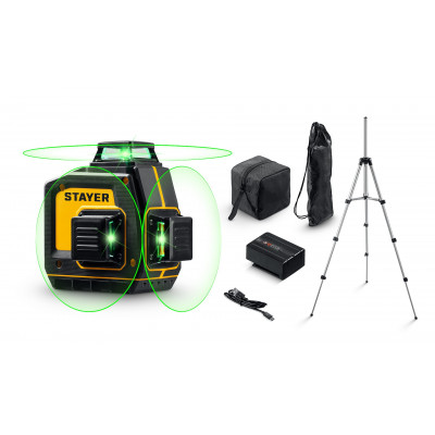Лазерный нивелир STAYER SL-3D 34963-3