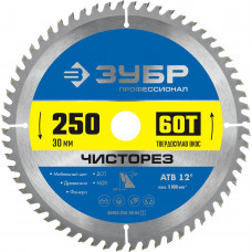 Пильный диск по дереву ЗУБР Чисторез 250x30мм;60Т 36905-250-30-60_z01
