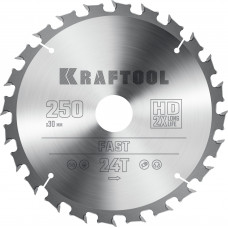 Пильный диск по дереву KRAFTOOL Fast 250x30 мм;24Т 36950-250-30