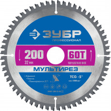 Пильный диск по алюминию ЗУБР Мультирез 200x32мм;60Т 36907-200-32-60_z01