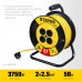Удлинитель на катушке STAYER S-225 (50м, 3750Вт, ПВС 2x2.5мм2) 55070-50