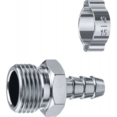 Переходник ЗУБР елочка 10мм - 1/2"M 64924-1/2-10