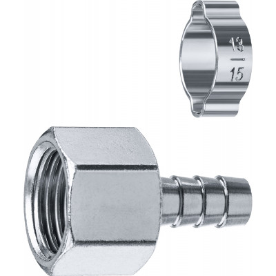 Переходник ЗУБР елочка 10мм - 1/2"F 64923-1/2-10