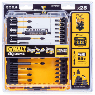 Набор бит и насадок DeWalt 25шт DT70730T