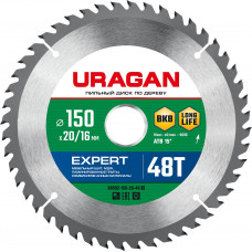 Пильный диск по дереву URAGAN Expert 150х20/16мм;48Т 36802-150-20-48_z01