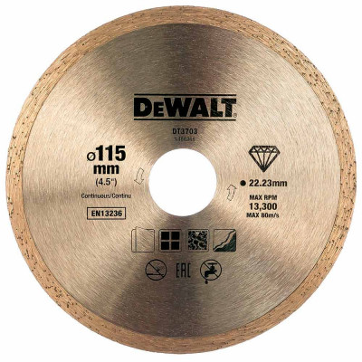 Диск алмазный DeWalt 115x22.2мм по керамике DT3703