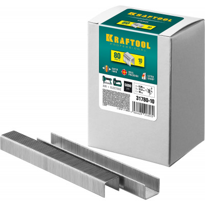 Скобы KRAFTOOL тип 80/10мм/5000шт 31780-10