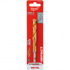 Сверло по металлу Milwaukee RedHEX HSS-G TiN 10.5x122мм 48894724