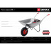 Садовая одноколесная тачка MIRAX MX-1 90кг 39900