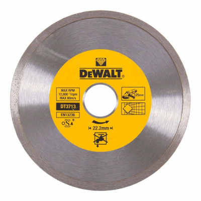 Диск алмазный DeWalt 125x22.2мм по керамике DT3713