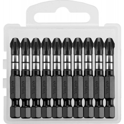 Биты KRAFTOOL Impact Pro PZ3, 50мм, 10шт 26193-3-50-S10