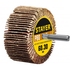 Шлифовальный лепестковый круг STAYER 60x30мм, P80 36608-080