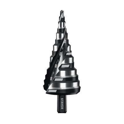 Сверло ступенчатое STAYER Pro-Max 4-39мм, 14 ступеней 29661-4-39-14