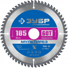 Пильный диск по алюминию ЗУБР Мультирез 185x30мм;60Т 36907-185-30-60_z01