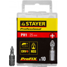 Биты STAYER PH1, 25мм, 10шт 26201-1-25-10_z01