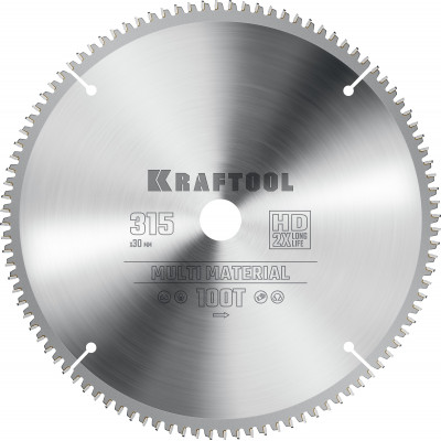 Пильный диск по алюминию KRAFTOOL Multi Material 315х30мм;100Т 36953-315-30