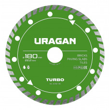 Диск алмазный URAGAN TURBO 180х22.2мм 36706-180