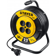 Удлинитель на катушке STAYER S-207 (50м, 2200Вт, ПВС 2x0.75мм2) 55073-50_z02