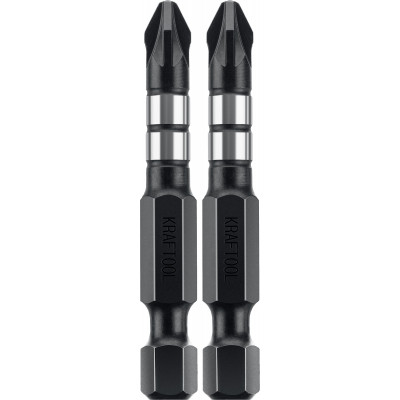 Биты KRAFTOOL PZ2, 50мм, 2шт 26193-2-50-S2