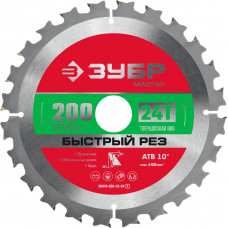 Пильный диск по дереву ЗУБР Быстрый рез 200x32/30мм;24Т 36910-200-32-24_z01