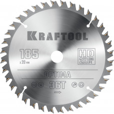 Пильный диск по дереву KRAFTOOL Optima 185х20мм;36Т 36951-185-20
